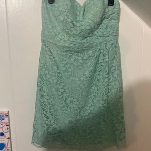 Mint short David’s bridal dress size 12
